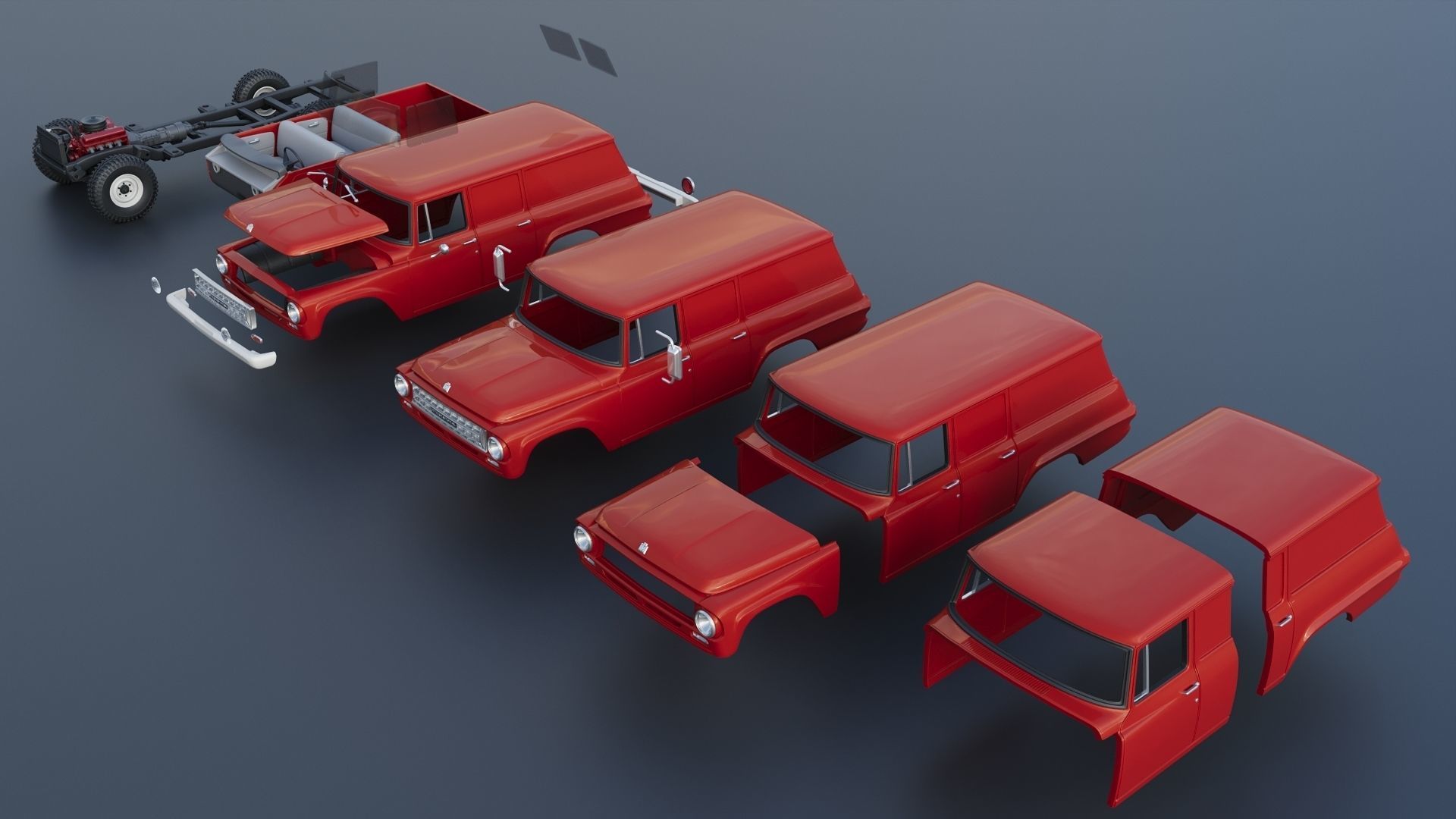 International Travelall  Panel 4x4 1964 3D print model_14