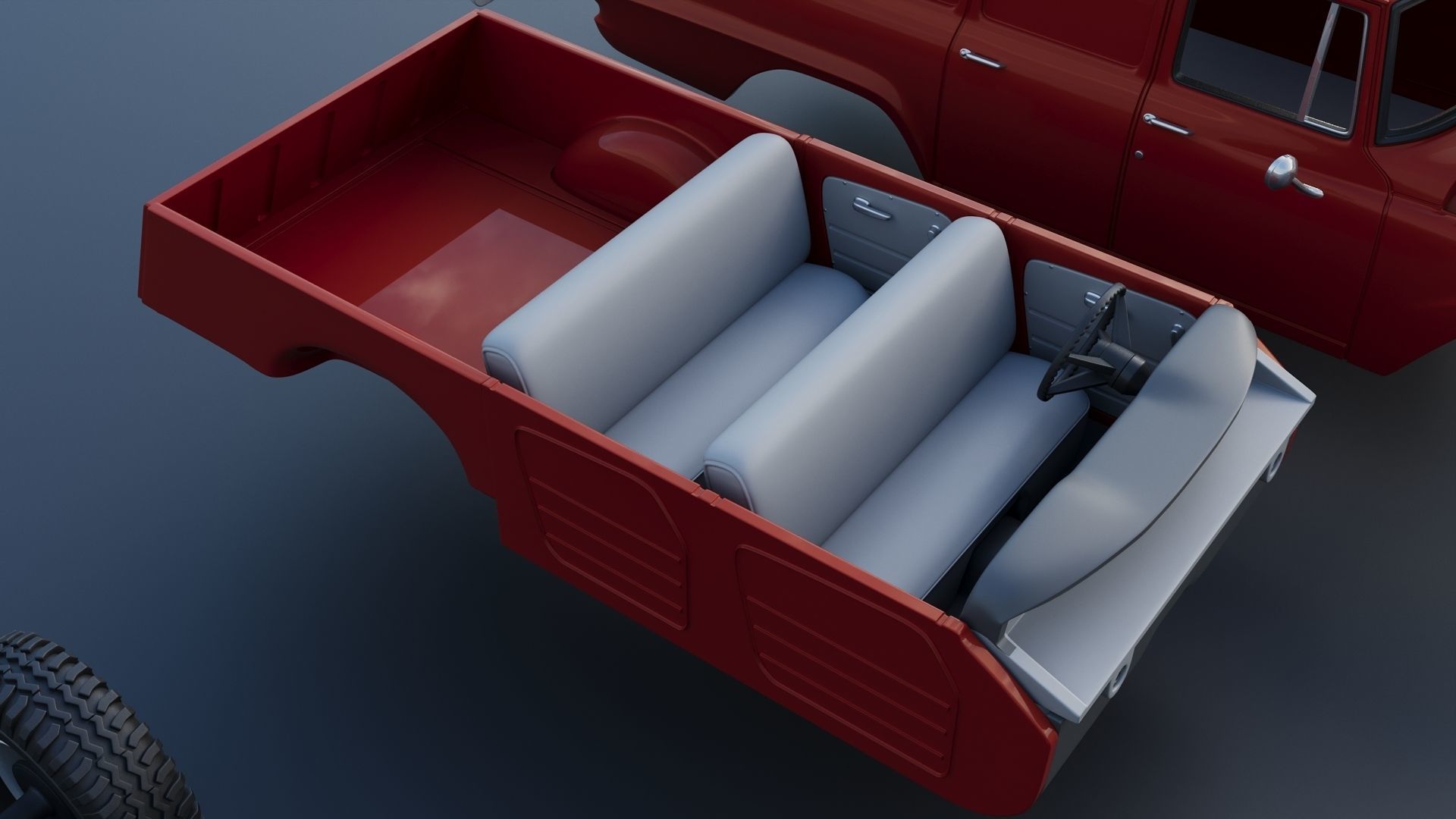 International Travelall  Panel 4x4 1964 3D print model_21