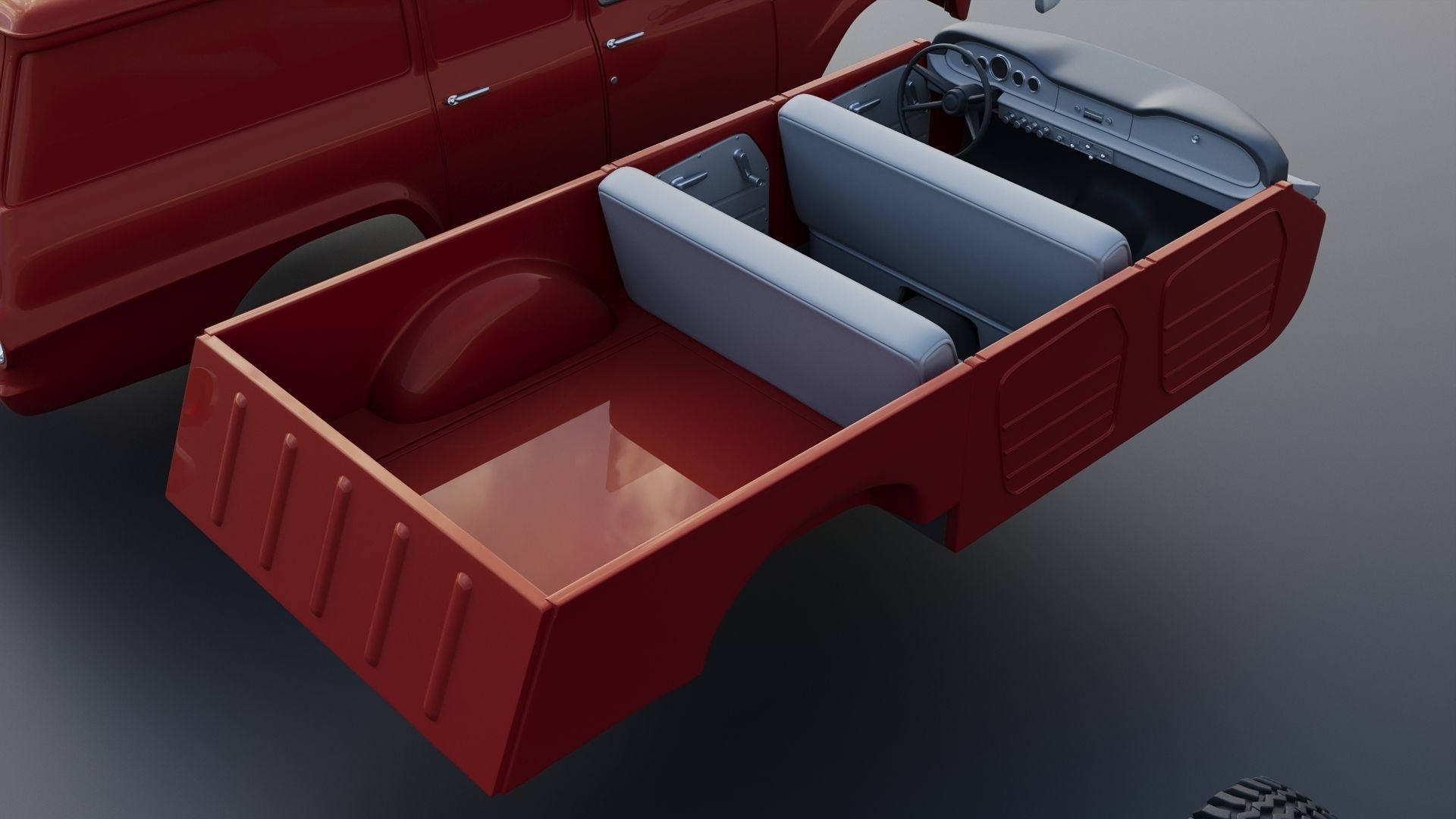 International Travelall  Panel 4x4 1964 3D print model_22