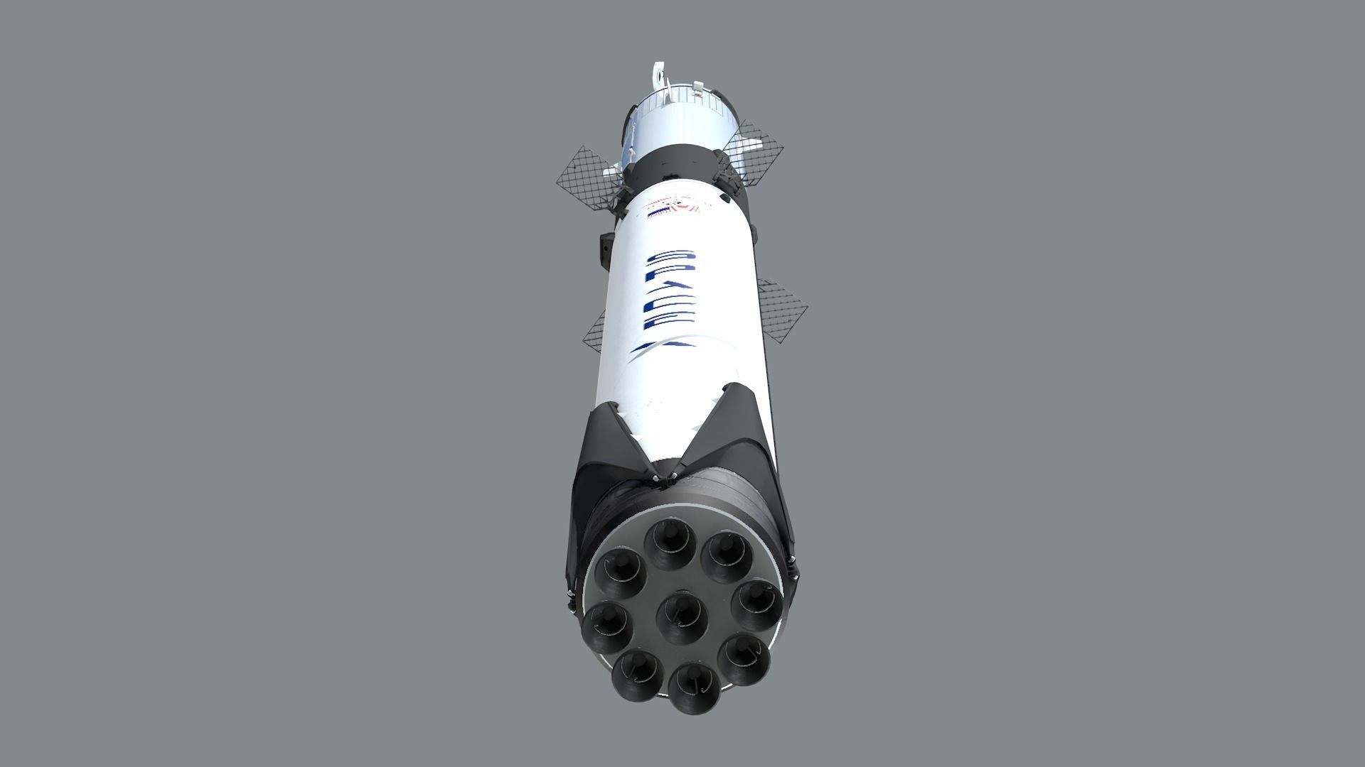 Foguete SpaceX Falcon9 3D model_12