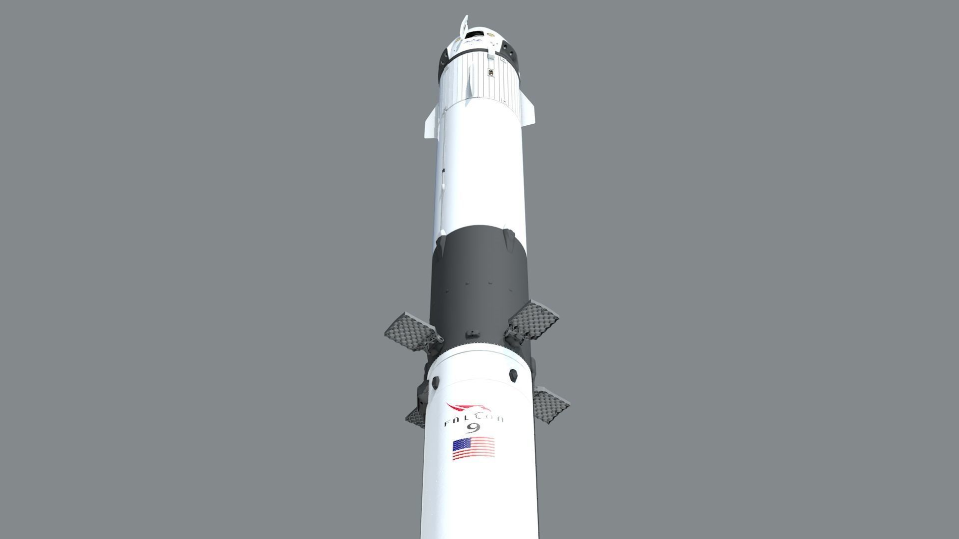Foguete SpaceX Falcon9 3D model_26