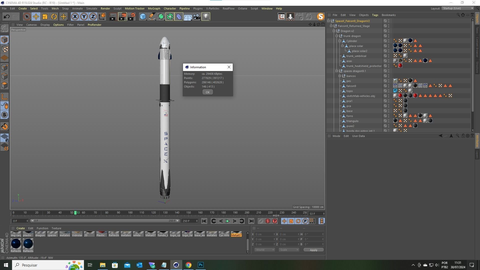 Foguete SpaceX Falcon9 3D model_28