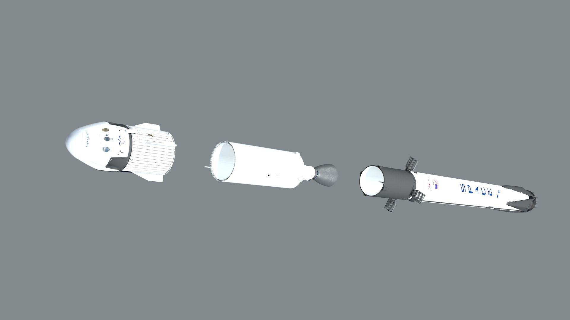 Foguete SpaceX Falcon9 3D model_6