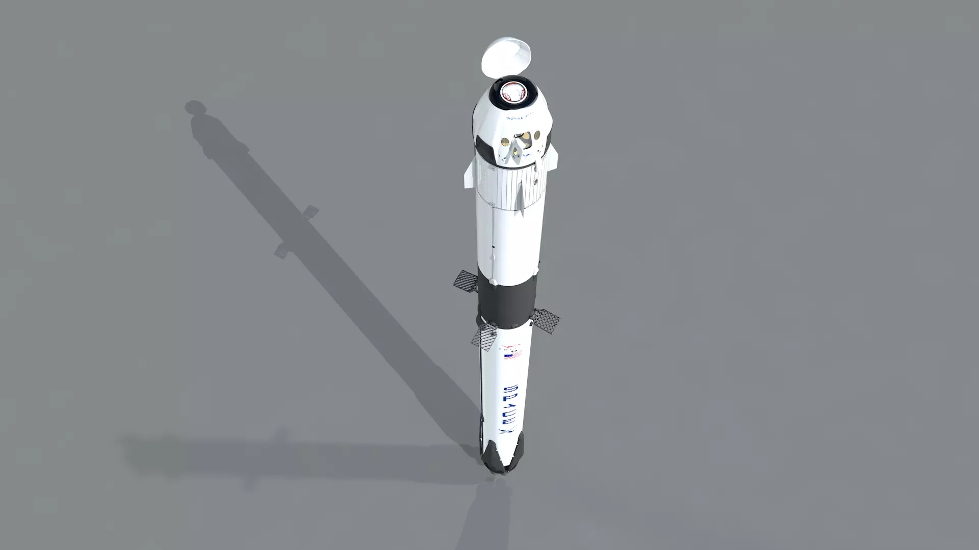 Foguete SpaceX Falcon9 3D model_0