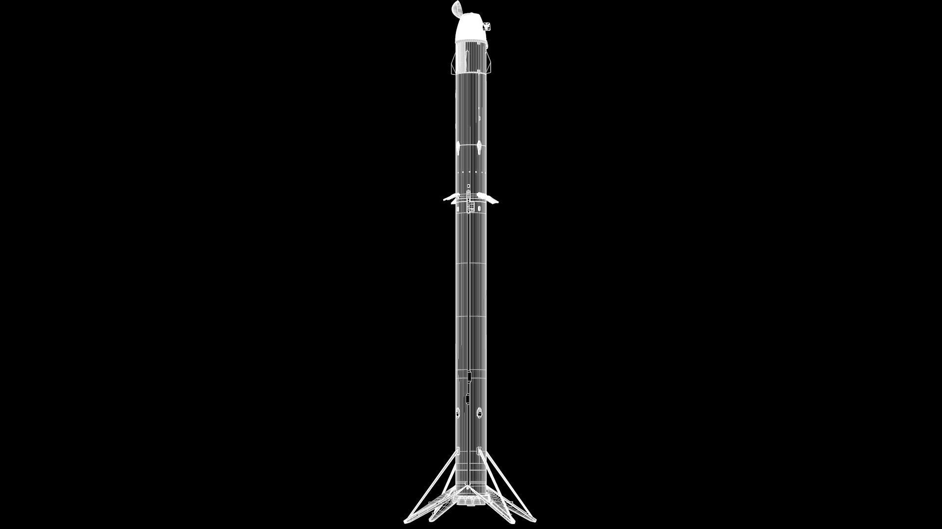 Foguete SpaceX Falcon9 3D model_15