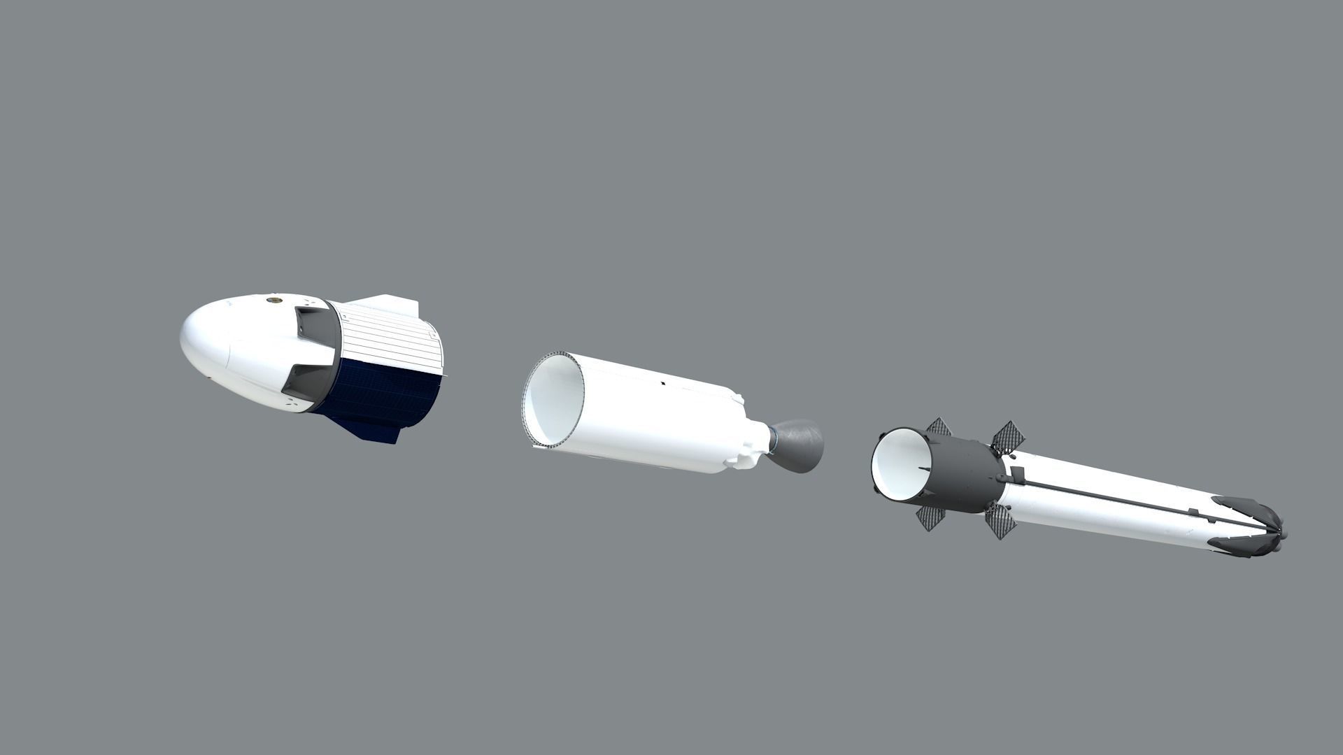Foguete SpaceX Falcon9 3D model_7