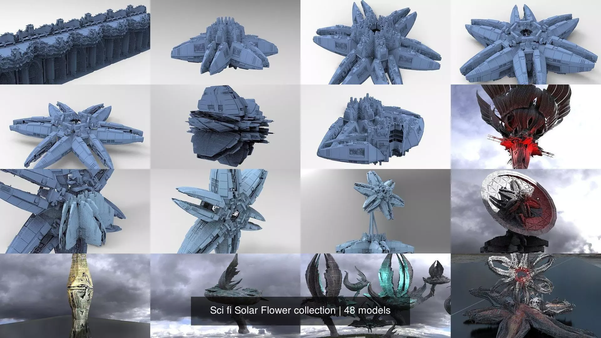 Sci fi Solar Flower collection _1