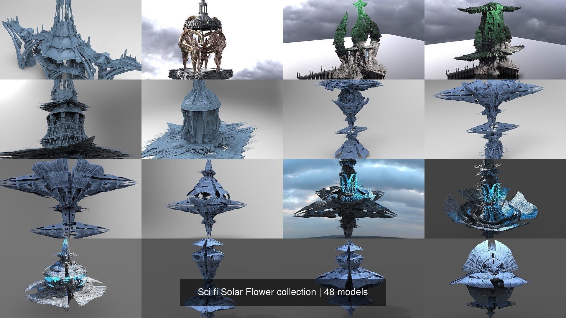 Sci fi Solar Flower collection _3