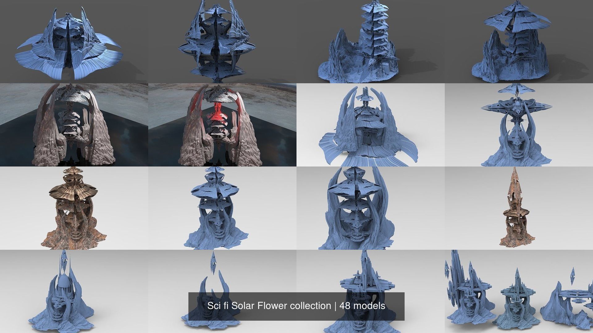 Sci fi Solar Flower collection _4
