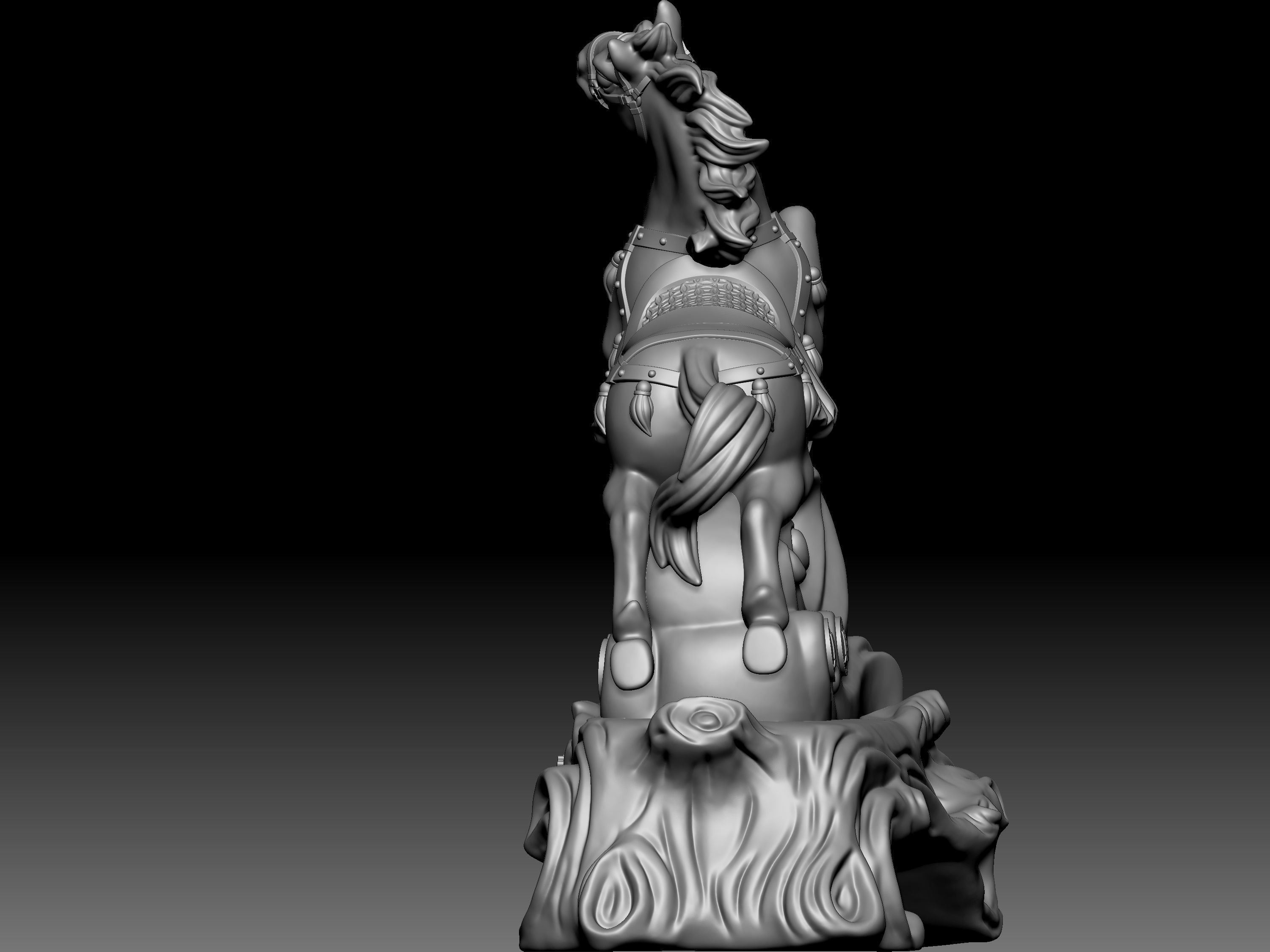 Horse Statue 3D model_2