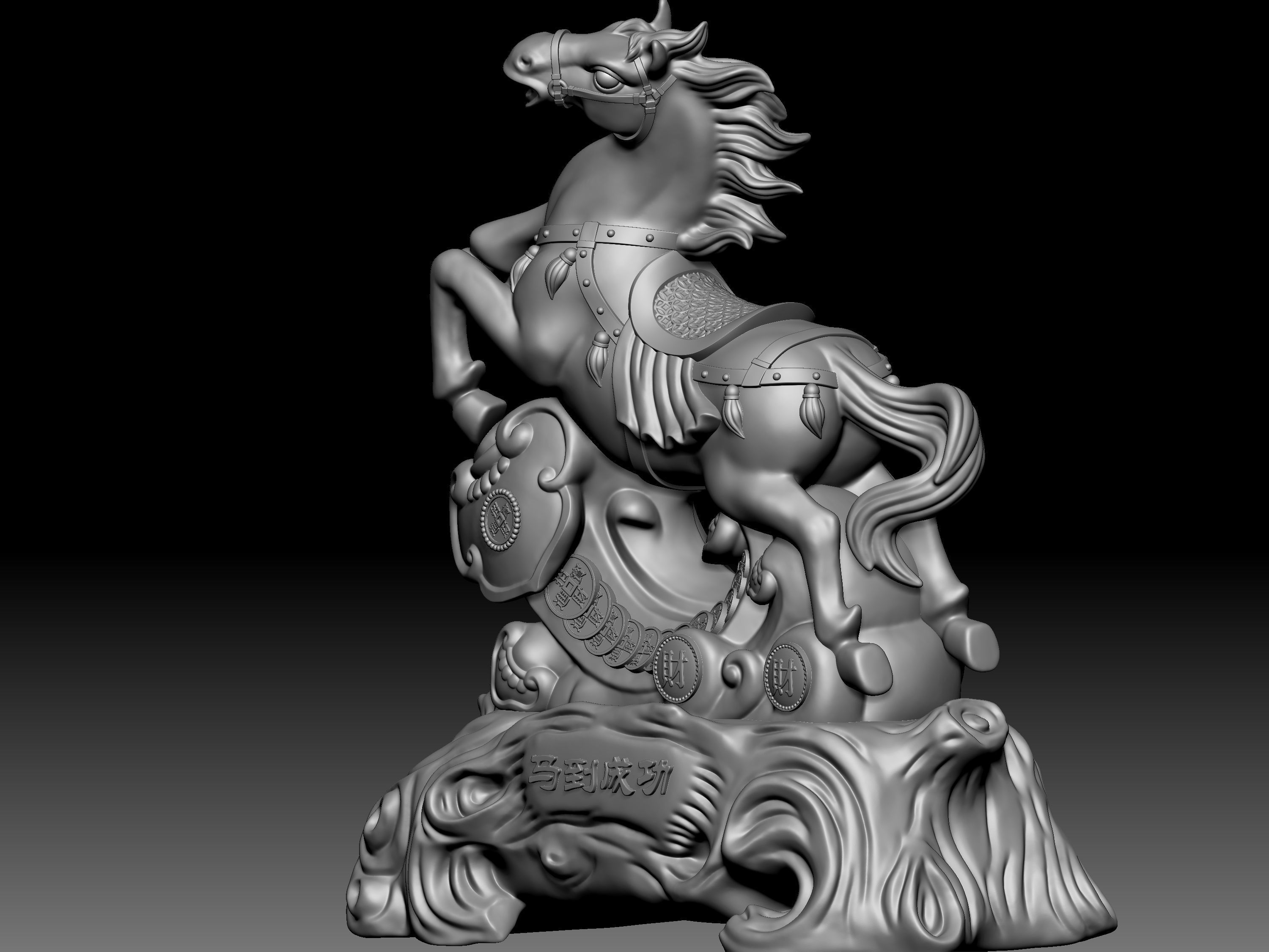 Horse Statue 3D model_1