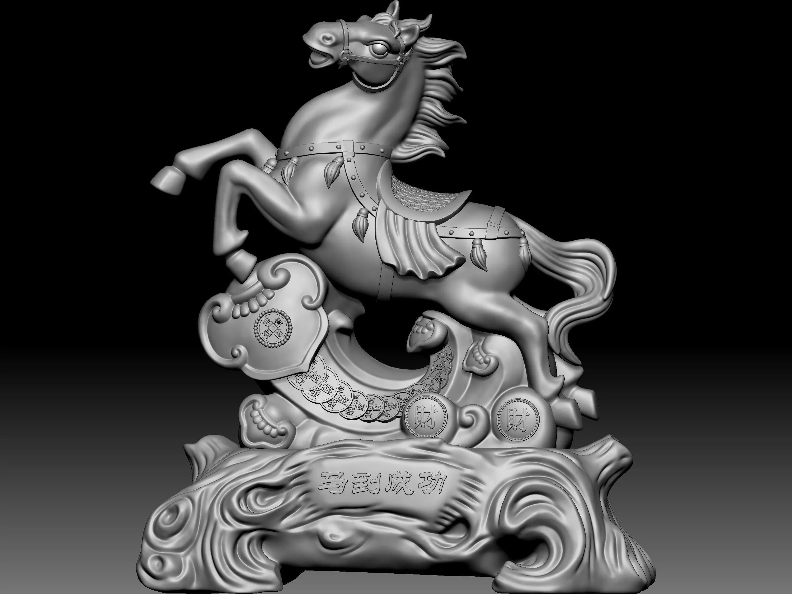 Horse Statue 3D model_0