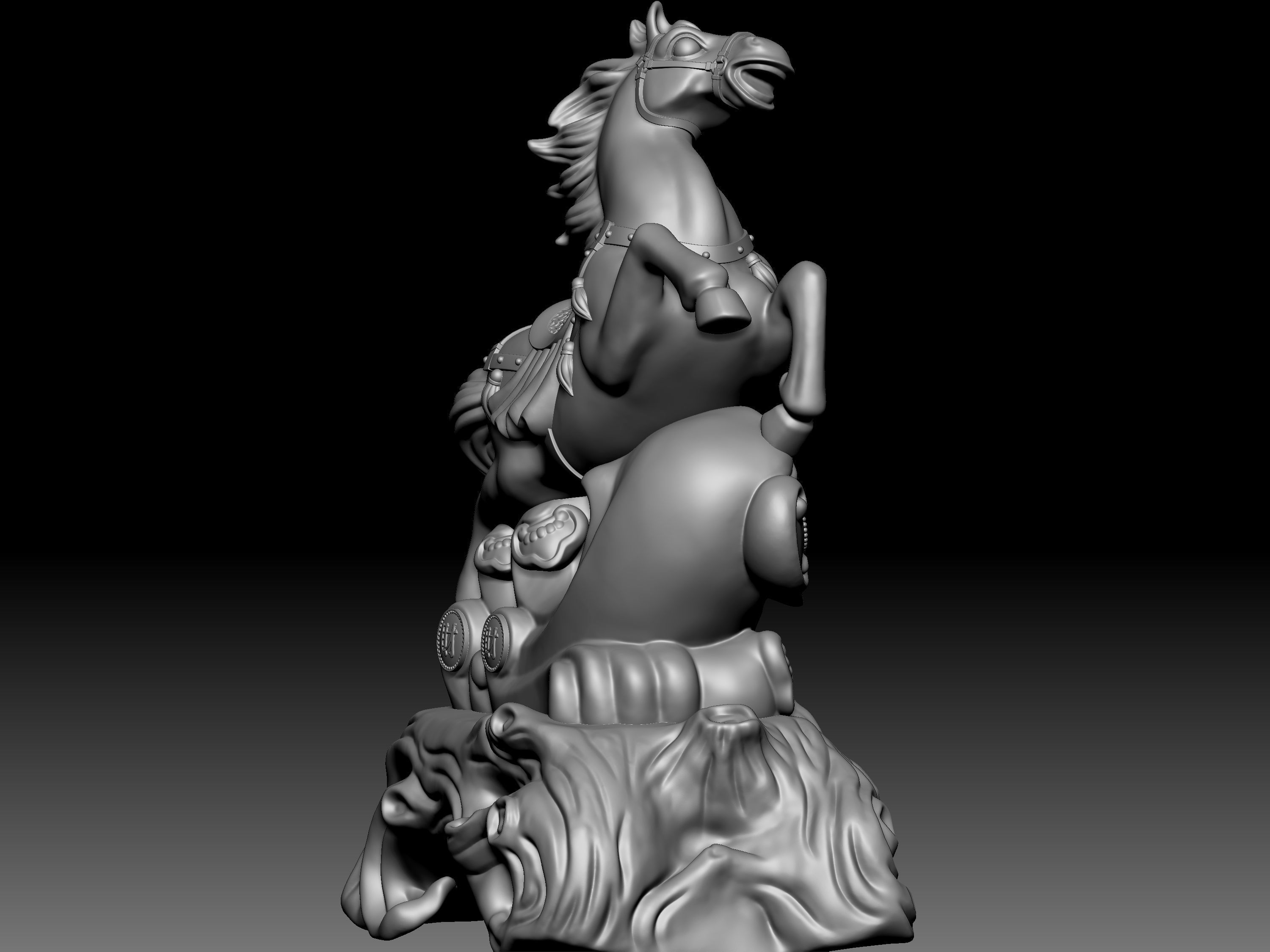 Horse Statue 3D model_6