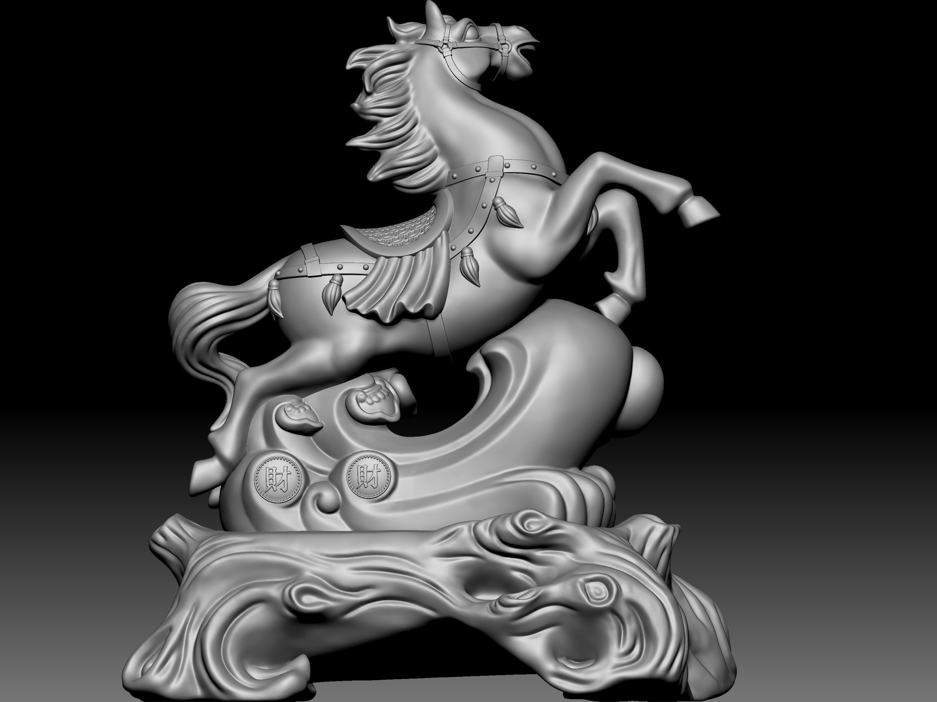 Horse Statue 3D model_4