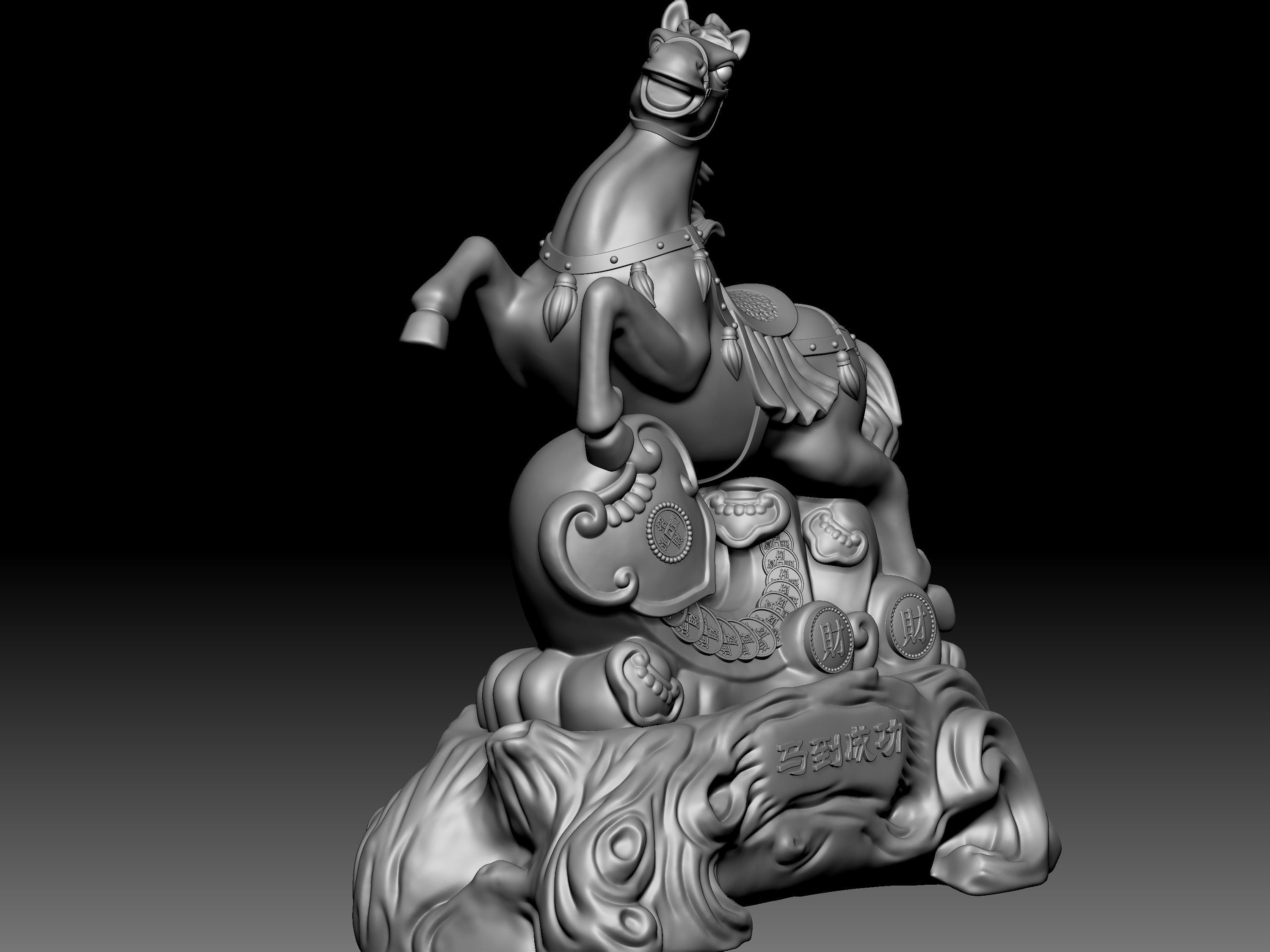 Horse Statue 3D model_7