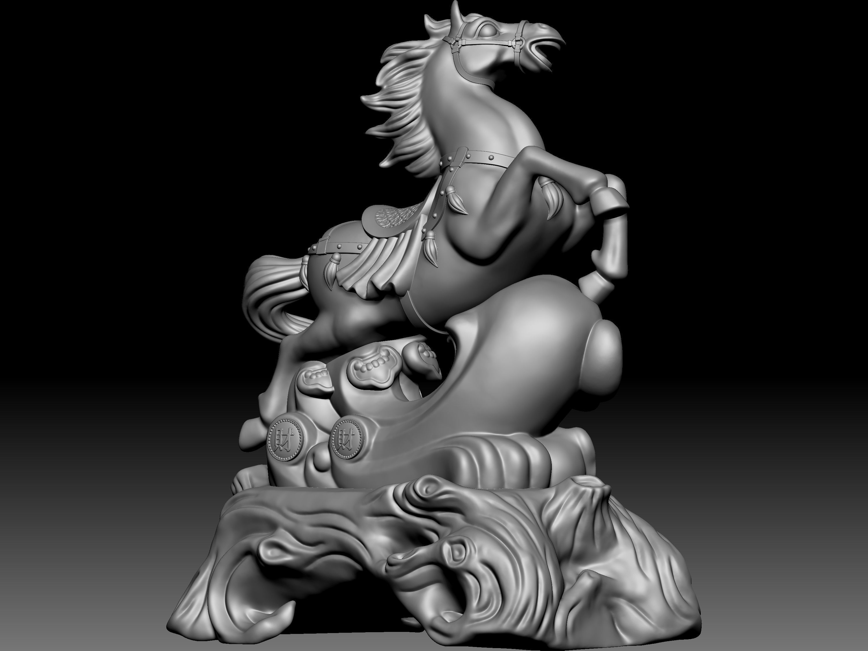 Horse Statue 3D model_5