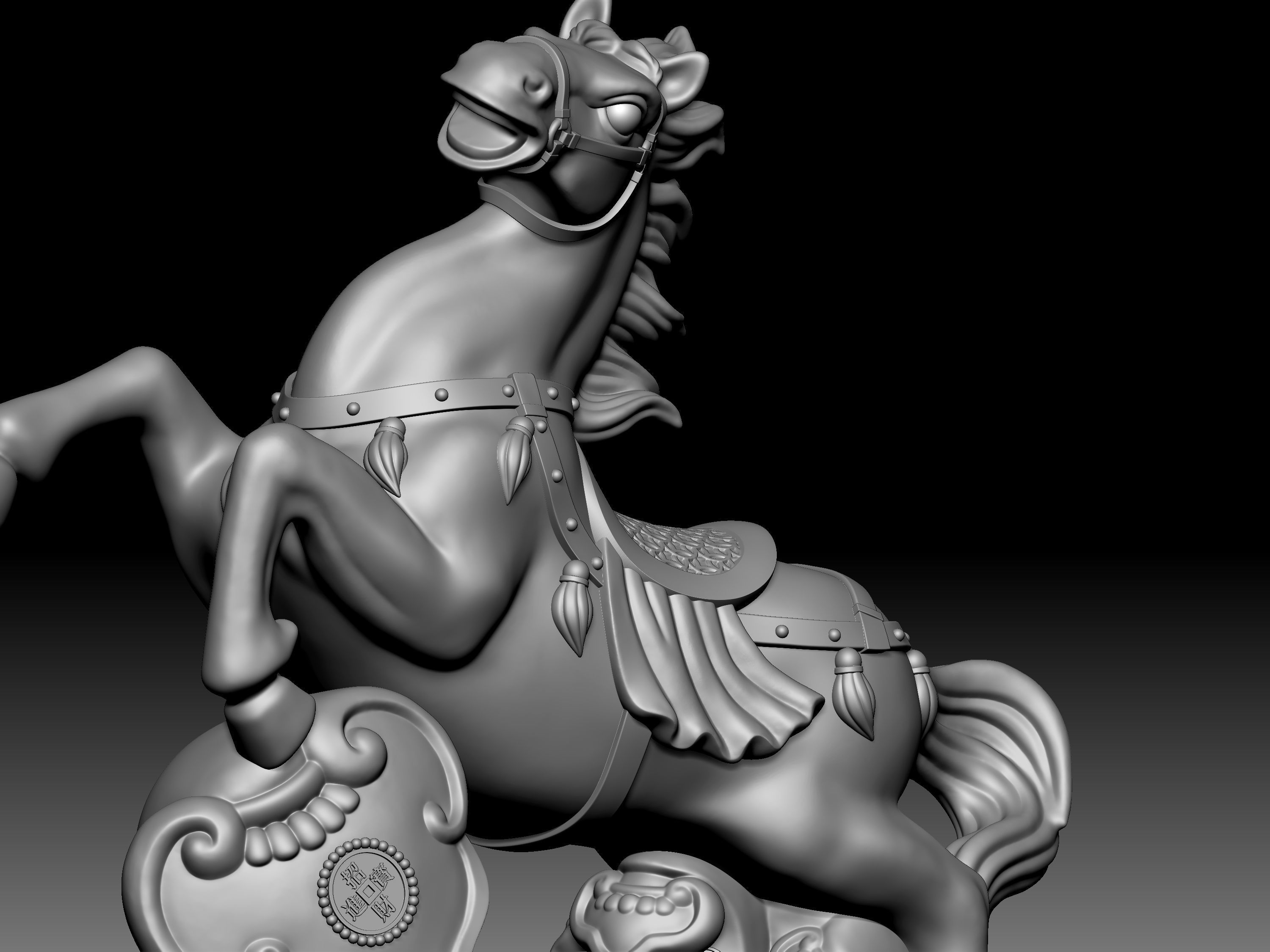 Horse Statue 3D model_9