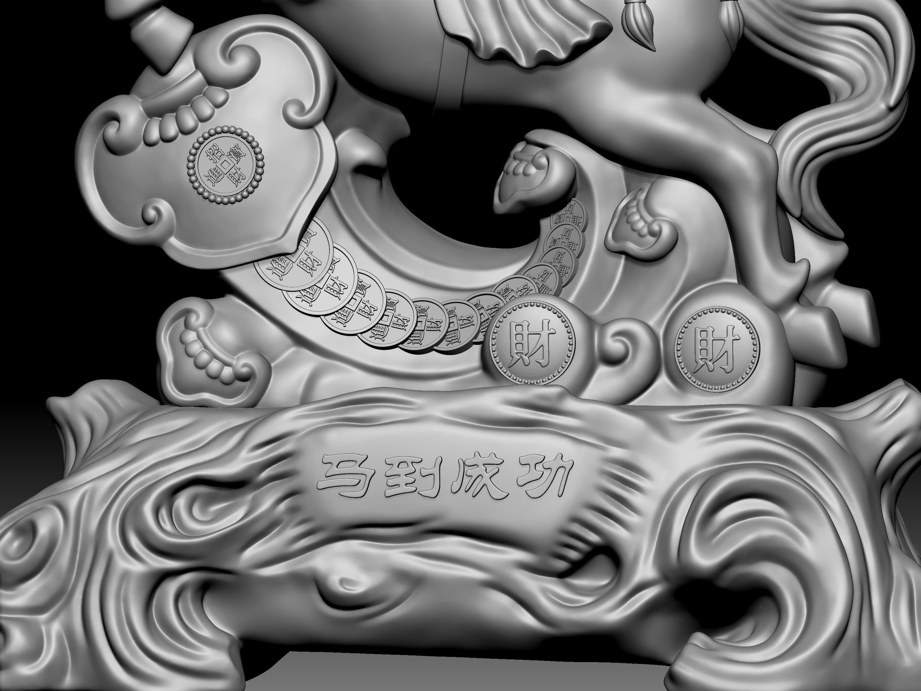 Horse Statue 3D model_12