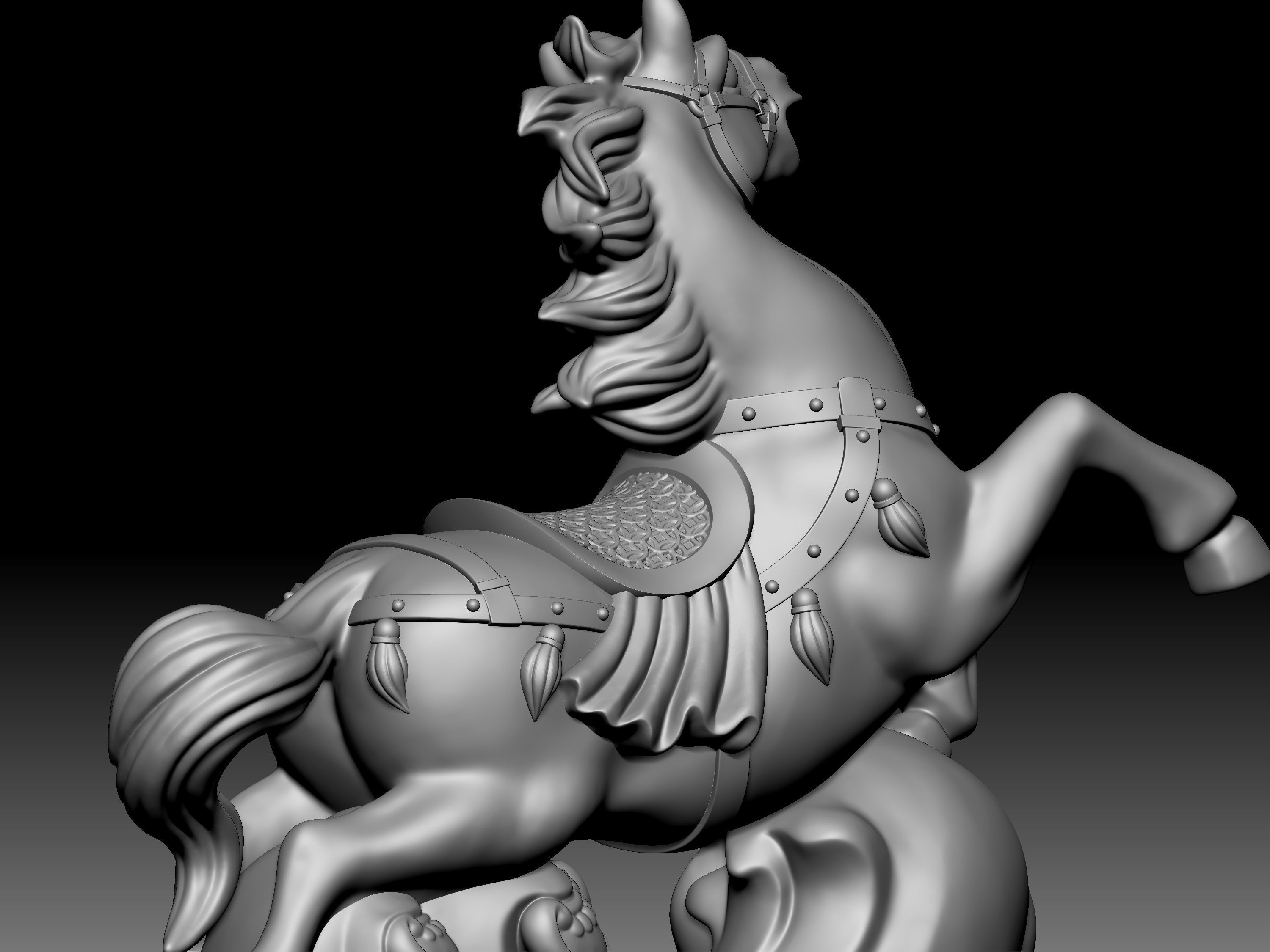 Horse Statue 3D model_11