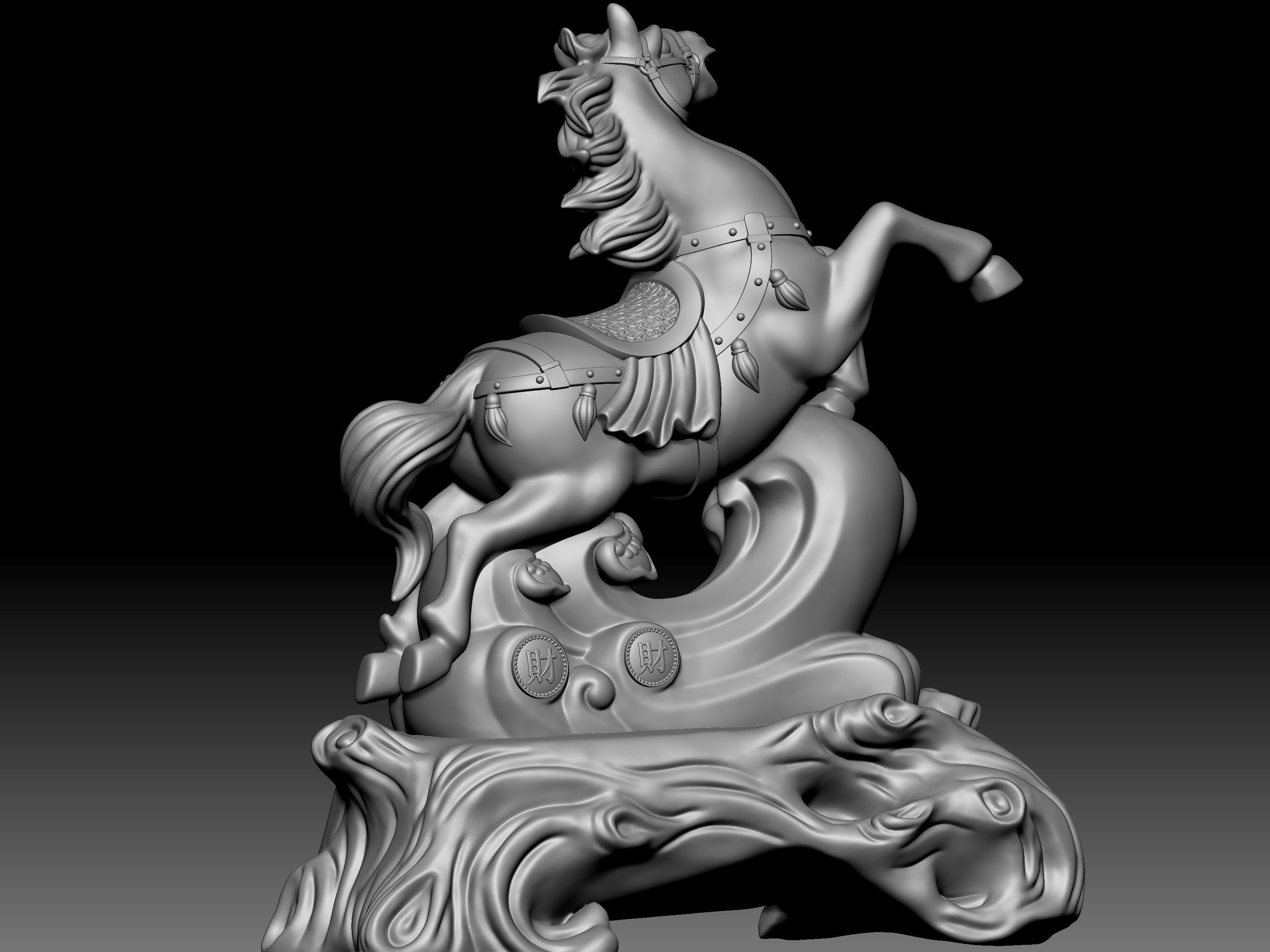 Horse Statue 3D model_3