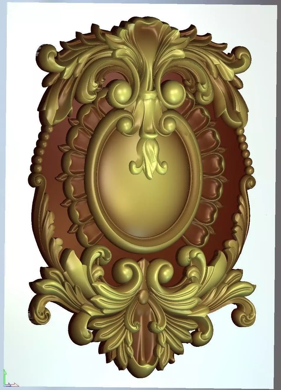 carved panel 3D model_0