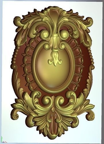 carved panel 3D model