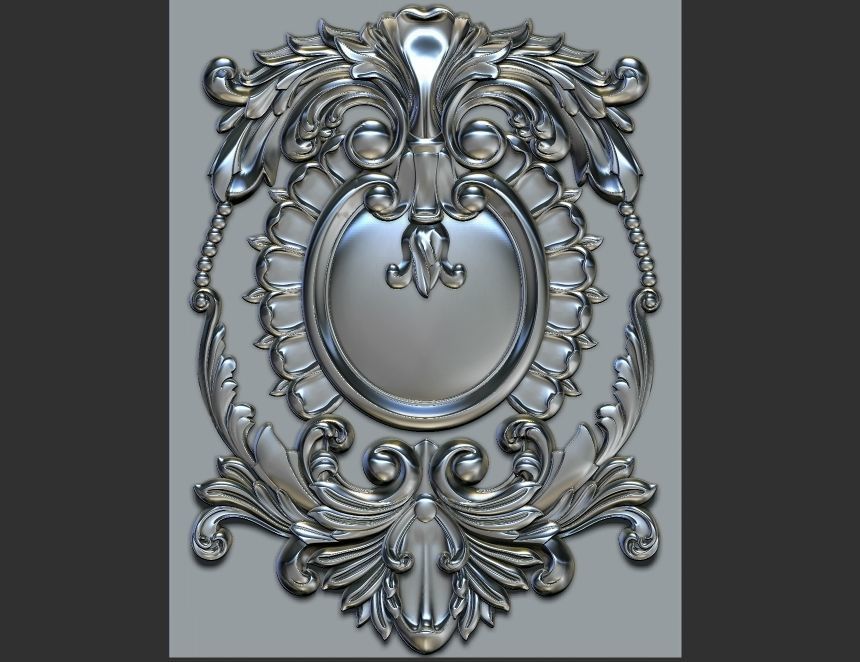 carved panel 3D model_8