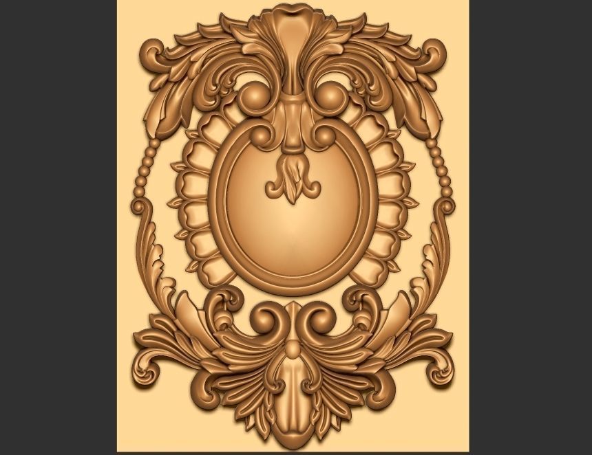 carved panel 3D model_6