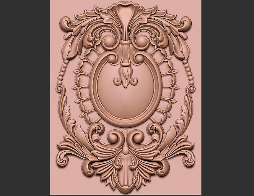 carved panel 3D model_3