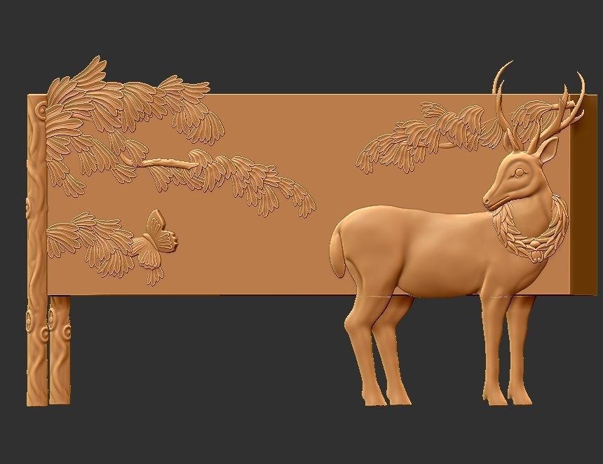 Handcarved Land and Sky Buffet 3D model_23