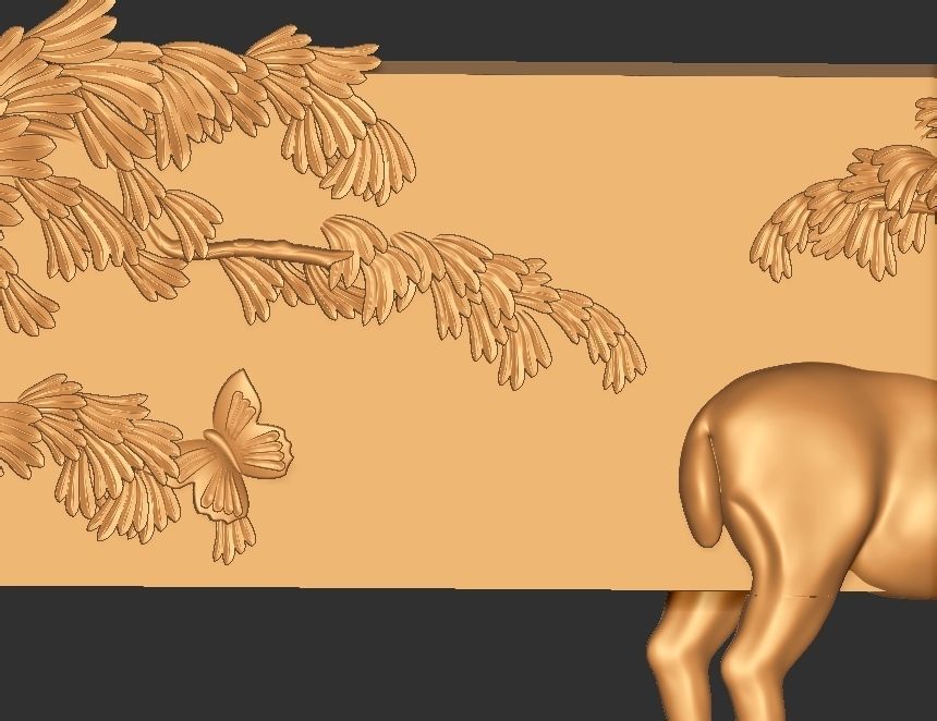 Handcarved Land and Sky Buffet 3D model_12