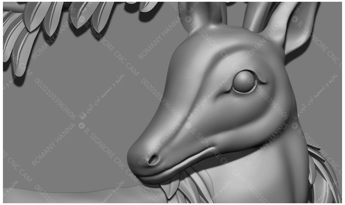 Handcarved Land and Sky Buffet 3D model_4