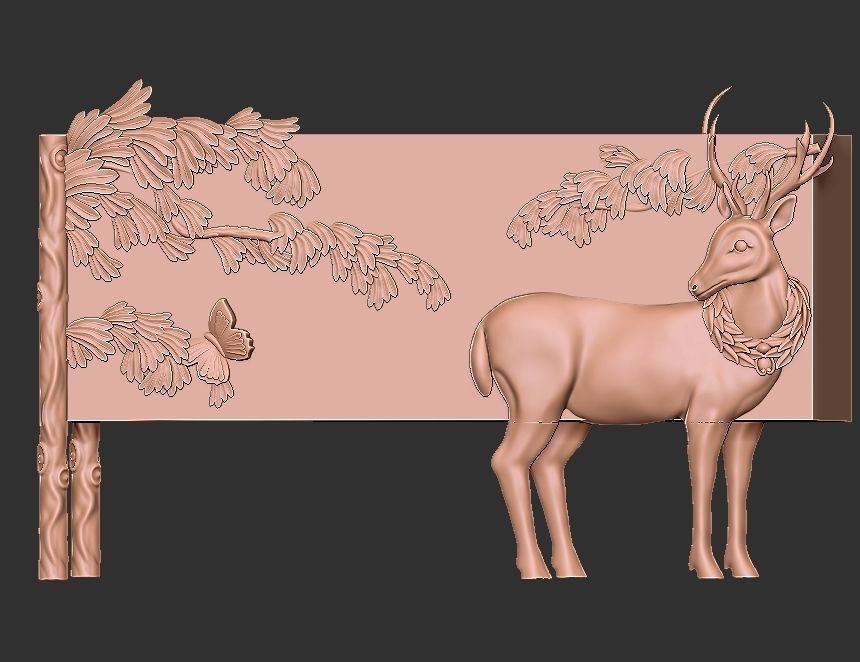 Handcarved Land and Sky Buffet 3D model_15