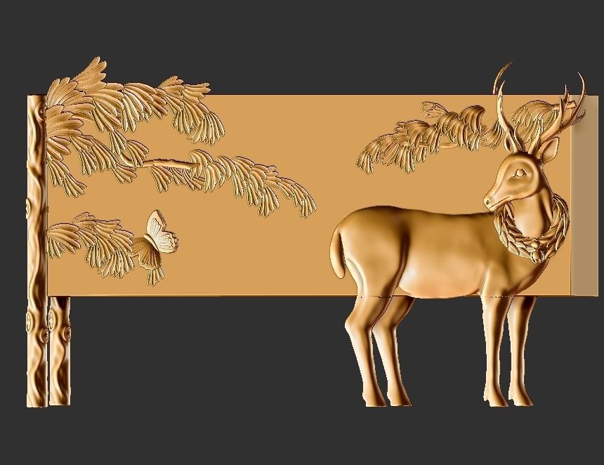 Handcarved Land and Sky Buffet 3D model_18