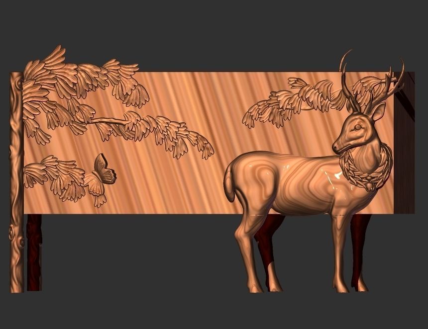 Handcarved Land and Sky Buffet 3D model_14