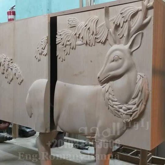 Handcarved Land and Sky Buffet 3D model_2