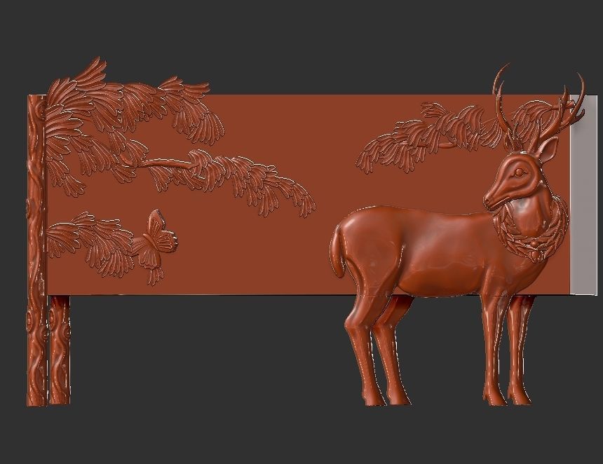 Handcarved Land and Sky Buffet 3D model_24