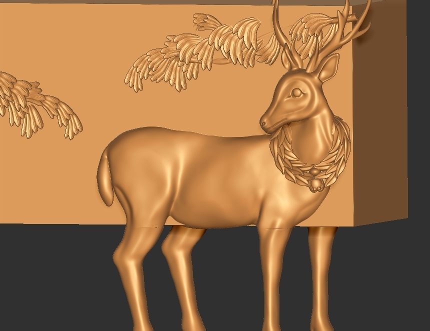 Handcarved Land and Sky Buffet 3D model_19