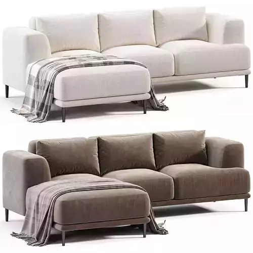 Venue Corner Velvet Sofa Idealbeds