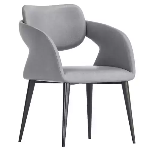 Modern Leather Upholstered Dining Chair