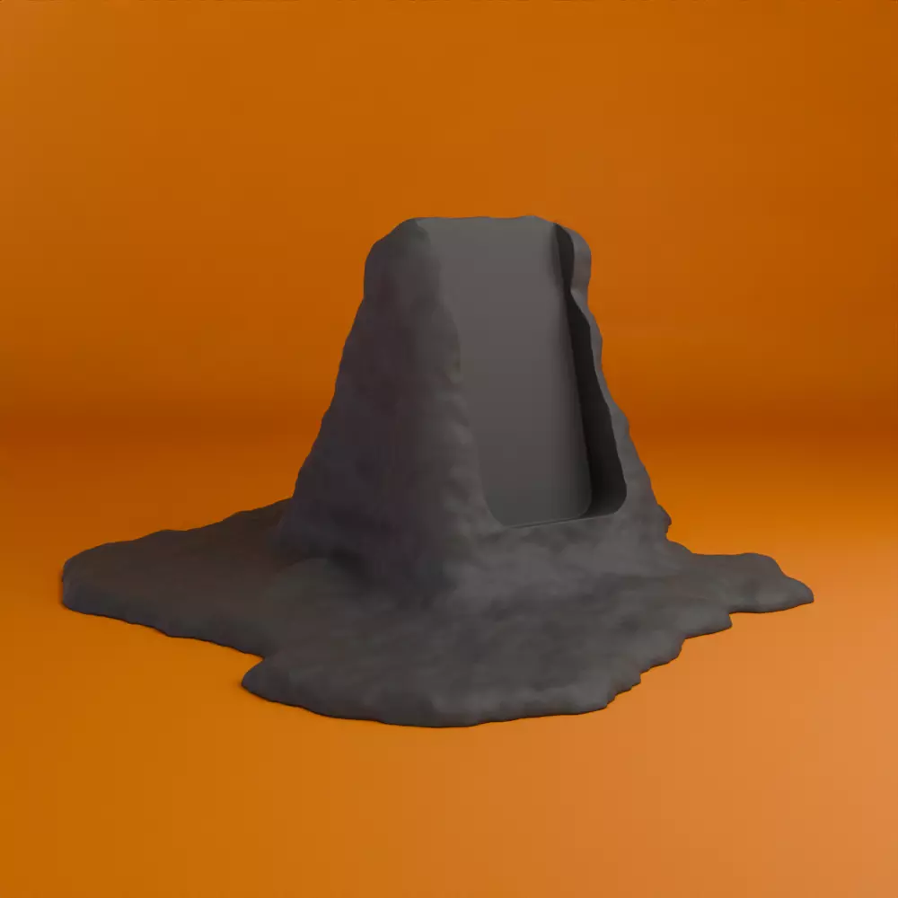 Melting Phone Stand 3D print model_0