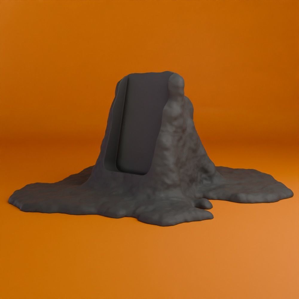 Melting Phone Stand 3D print model_1