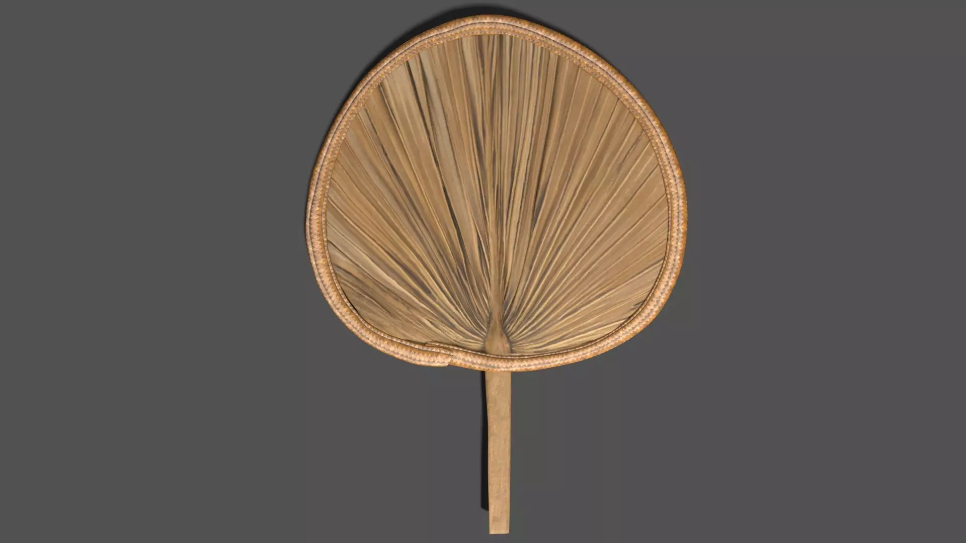 cattail leaf fan Low-poly 3D model