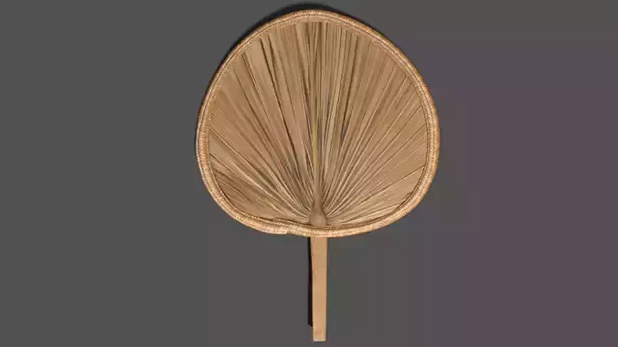 cattail leaf fan Low-poly 3D model
