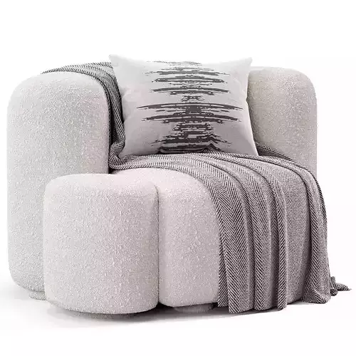 Baba Easy Chair By Gisbert Poppler Low-poly 3D model