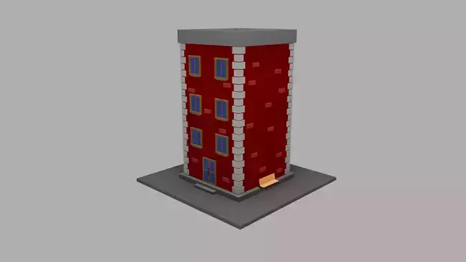 Low Poly Urban Building 1