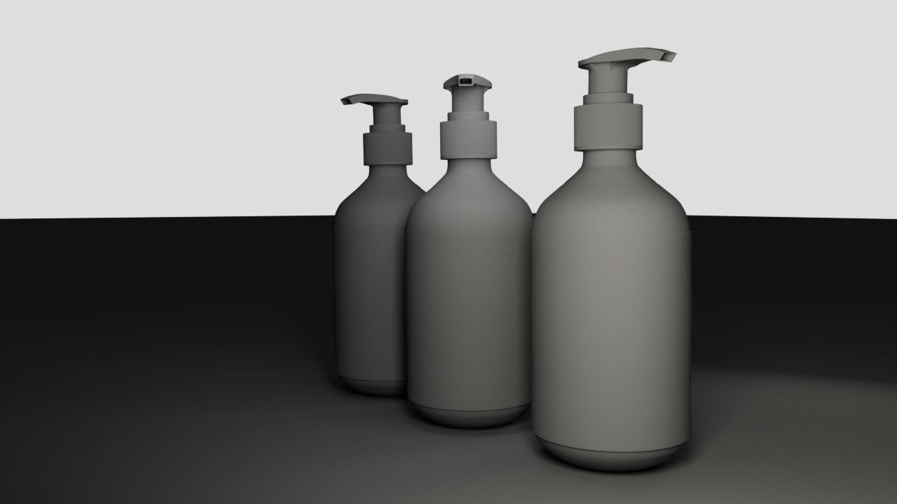 Shampoo Bottle Model Free 3D model_4