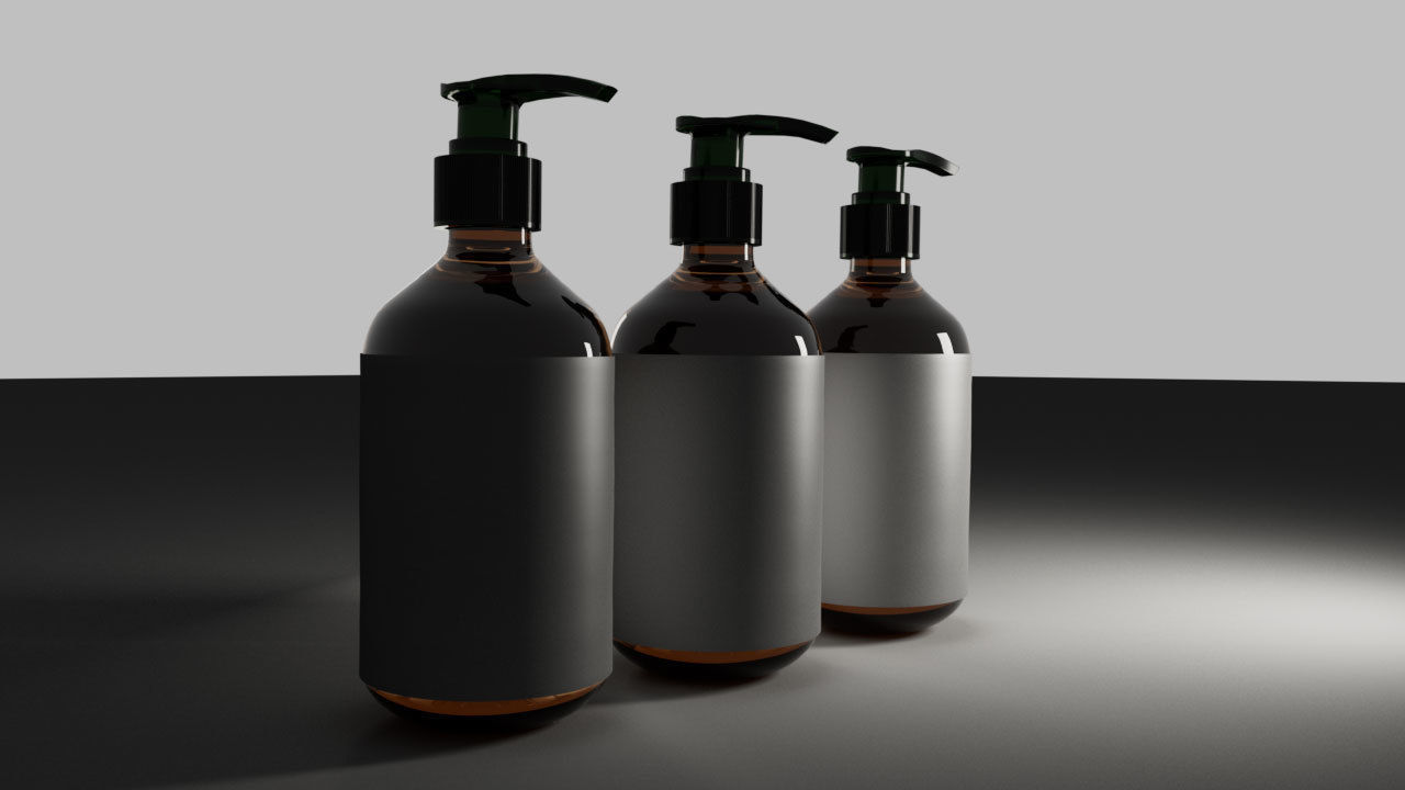 Shampoo Bottle Model Free 3D model_3