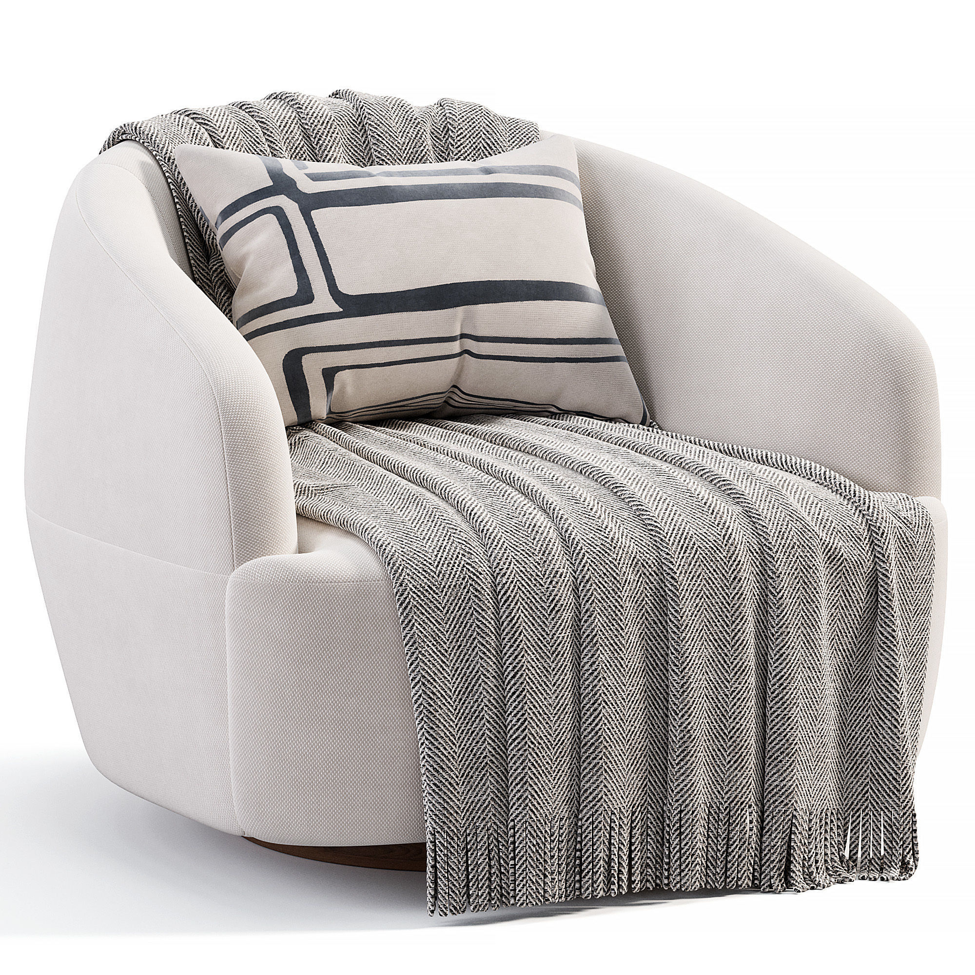 Sumo Lounge Chair By Hollyhunt Low-poly 3D model_2