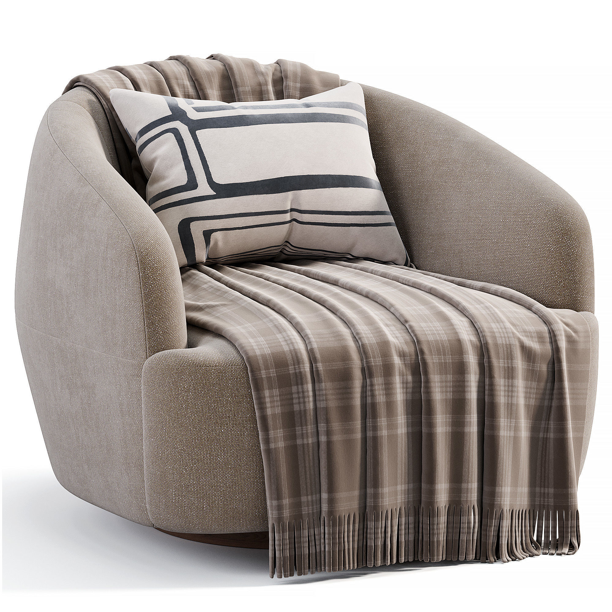 Sumo Lounge Chair By Hollyhunt Low-poly 3D model_5
